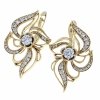 gold plated earrings with exclusive cubic zirconia