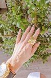 ring 18,30mm gold stainless steel