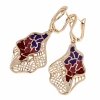 exclusive swarovski gold-plated earrings