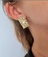 gold earrings made of stainless steel