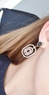 gold earrings made of stainless steel