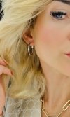 gold plated earrings with exclusive cubic zirconia