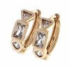 gold plated earrings with exclusive cubic zirconia