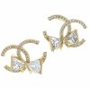gold plated earrings with exclusive cubic zirconia