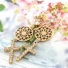 gold earrings made of stainless steel
