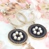 gold earrings made of stainless steel