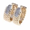exclusive swarovski gold-plated earrings