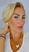 gold earrings made of stainless steel