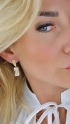 gold earrings made of stainless steel
