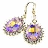 gold plated earrings with exclusive cubic zirconia