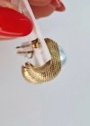 gold earrings made of stainless steel