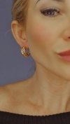 gold plated earrings with exclusive cubic zirconia