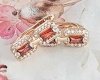 gold plated earrings with exclusive cubic zirconia