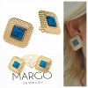gold plated earrings with exclusive cubic zirconia