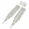 EARRINGS GOLD LONG ZIRCONIA WEDDING WEDDING