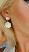 gold earrings made of stainless steel
