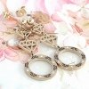gold earrings made of stainless steel