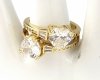 gold ring 17,00mm. gold-plated engagement xuping
