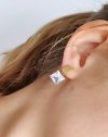 gold earrings made of stainless steel
