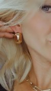 gold plated earrings with exclusive cubic zirconia
