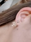 gold earrings made of stainless steel