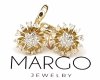 gold plated earrings with exclusive cubic zirconia