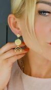 gold earrings made of stainless steel
