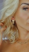gold earrings made of stainless steel