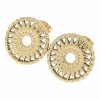 gold earrings made of stainless steel