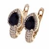 exclusive swarovski gold-plated earrings