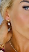 gold earrings made of stainless steel