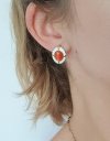 gold earrings made of stainless steel