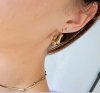 gold earrings made of stainless steel