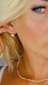 gold earrings made of stainless steel