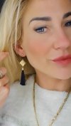 gold earrings made of stainless steel