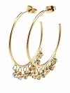 gold earrings made of stainless steel