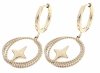 gold earrings made of stainless steel
