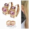 gold plated earrings with exclusive cubic zirconia