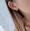 gold earrings made of stainless steel