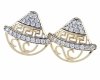 gold plated earrings with exclusive cubic zirconia