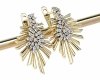 gold plated earrings with exclusive cubic zirconia