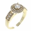 gold ring 17,00mm. gold-plated engagement xuping
