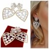 gold plated earrings with exclusive cubic zirconia
