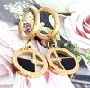 gold earrings made of stainless steel