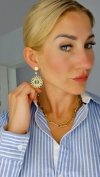 gold earrings made of stainless steel
