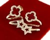 gold plated earrings with exclusive cubic zirconia