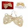 gold earrings made of stainless steel