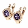 gold plated earrings with exclusive cubic zirconia