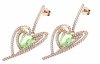 gold plated earrings with exclusive cubic zirconia