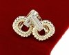 gold plated earrings with exclusive cubic zirconia